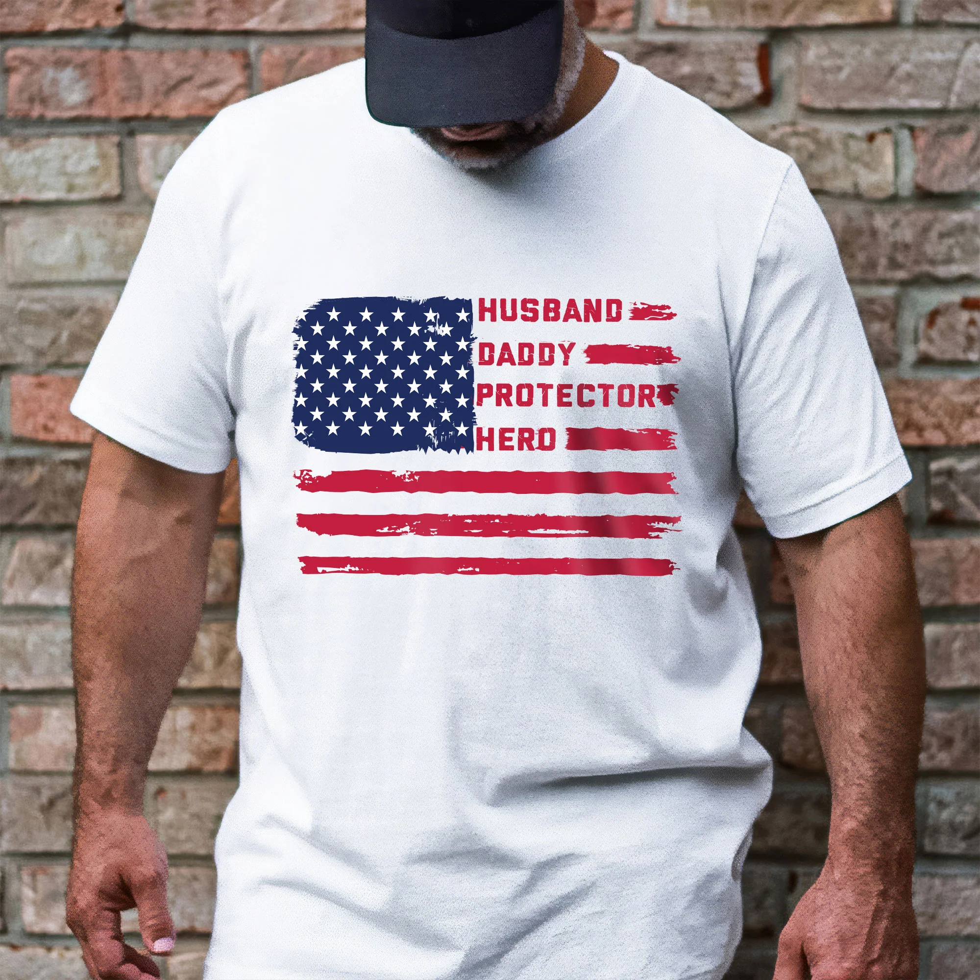 Husband Daddy Protector Hero Father's Day T-Shirt